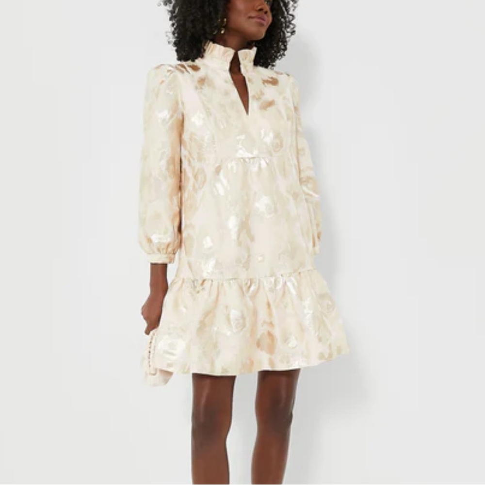 Tuckernuck Champagne Fil Coupe Palmerston Dress